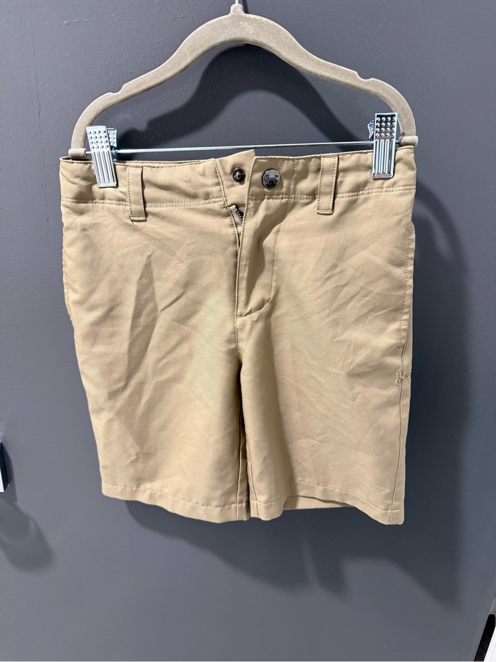 Under Armour Boys Khaki Stretch Chino Shorts - Tan